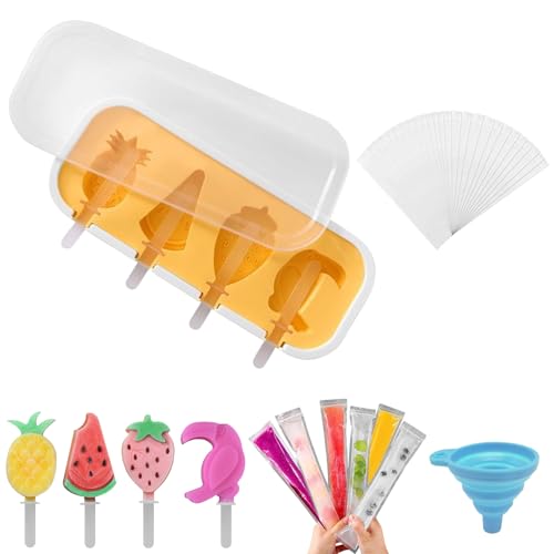 Eis am Stiel Formen,Eisformen Silikon,Popsicle Taschen,Popsicle Formen Set,DIY Eis am Stiel mit Trichter,Wiederverwendbar,einfach zu reinigen,für Joghurt,Eisbonbons,Eiscreme Eis am Stiel Formen,Eisformen Silikon,Popsicle Taschen,Popsicle Formen Set,DIY Eis am Stiel mit Trichter,Wiederverwendbar,einfach zu reinigen,für Joghurt,Eisbonbons,Eiscreme von Dyiouxin