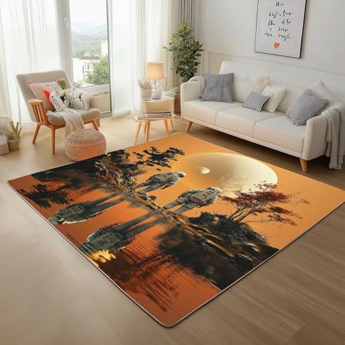 Dyjuaa Astronaut Planet Teppich 140x200 cm, Science-Fiction Abenteuer Teppiche Waschbar rutschfest Kurzflor, Carpet Weich für Schlafzimmer, Wohnzimmer, Esszimmer, Kinderzimmer Dyjuaa Astronaut Planet Teppich 140x200 cm, Science-Fiction Abenteuer Teppiche Waschbar rutschfest Kurzflor, Carpet Weich für Schlafzimmer, Wohnzimmer, Esszimmer, Kinderzimmer von Dyjuaa