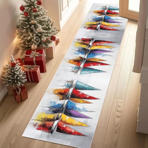 Dyjuaa Bunt Segelboot Teppich Läufer Flur 80x300 cm Abstrakt Geometrisch Dreieck Weich Küchenteppich rutschfest Waschbar, Lang Flur Teppiche für Entryway Waschküche Schlafzimmer Wohnzimmer Dyjuaa Bunt Segelboot Teppich Läufer Flur 80x300 cm Abstrakt Geometrisch Dreieck Weich Küchenteppich rutschfest Waschbar, Lang Flur Teppiche für Entryway Waschküche Schlafzimmer Wohnzimmer von Dyjuaa