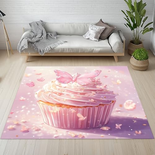 Dyjuaa Cupcake Dessert Teppich Kurzflor Waschbar Kinderzimmer, Köstliche Lebensmittel Carpet Weich Antirutsch 120 x 170 cm, Teppiche für Wohnzimmer Schlafzimmer, Jugendzimmer Dyjuaa Cupcake Dessert Teppich Kurzflor Waschbar Kinderzimmer, Köstliche Lebensmittel Carpet Weich Antirutsch 120 x 170 cm, Teppiche für Wohnzimmer Schlafzimmer, Jugendzimmer von Dyjuaa