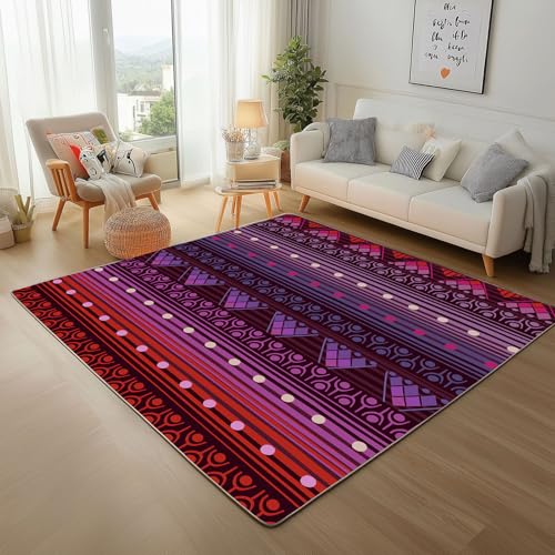 Dyjuaa Ethnischer Geometrisch Teppich Kurzflor Waschbar Kinderzimmer, Streifen Dreieck Carpet Weich Antirutsch 120 x 170 cm, Teppiche für Wohnzimmer Schlafzimmer, Jugendzimmer Dyjuaa Ethnischer Geometrisch Teppich Kurzflor Waschbar Kinderzimmer, Streifen Dreieck Carpet Weich Antirutsch 120 x 170 cm, Teppiche für Wohnzimmer Schlafzimmer, Jugendzimmer von Dyjuaa
