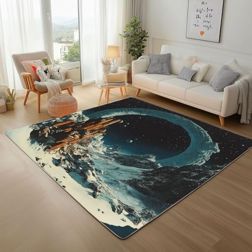 Dyjuaa Fantasie Raum Teppich Schlafzimmer 120x180 cm, Science-Fiction Universum Planet Waschbarer Teppiche Kinderzimmer Kurzflor Antirutschmatte Carpet Weich für Wohnzimmer Jugendzimmer Dyjuaa Fantasie Raum Teppich Schlafzimmer 120x180 cm, Science-Fiction Universum Planet Waschbarer Teppiche Kinderzimmer Kurzflor Antirutschmatte Carpet Weich für Wohnzimmer Jugendzimmer von Dyjuaa