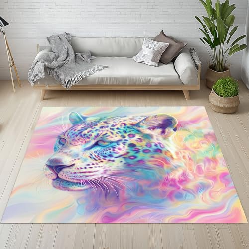 Dyjuaa Gepard Leopard Tierwelt Waschbarer Teppich 200x280 cm, Fantasy Tiere Carpet Wohnzimmer Anti Rutsch Große Teppiche Schlafzimmer Weich Kurzflor Teppiche Matte Kinderteppich Dyjuaa Gepard Leopard Tierwelt Waschbarer Teppich 200x280 cm, Fantasy Tiere Carpet Wohnzimmer Anti Rutsch Große Teppiche Schlafzimmer Weich Kurzflor Teppiche Matte Kinderteppich von Dyjuaa