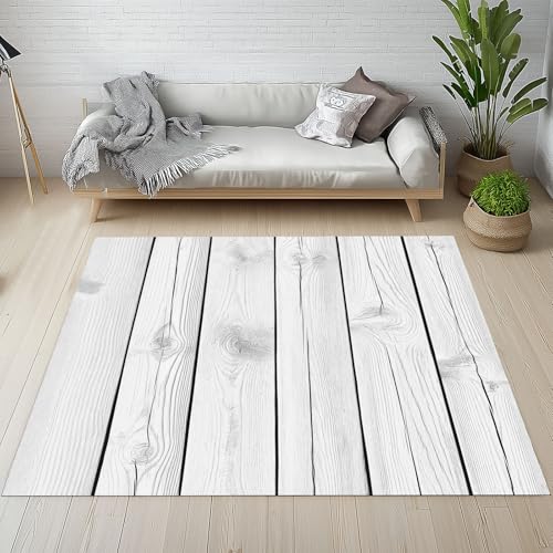 Dyjuaa Holz Textur Waschbarer Teppich 200x200 cm, Vintage Rustikale Plank Teppiche Wohnzimmer Anti Rutsch Große Teppiche Schlafzimmer Weich Kurzflor Carpet Matte Kinderteppich Dyjuaa Holz Textur Waschbarer Teppich 200x200 cm, Vintage Rustikale Plank Teppiche Wohnzimmer Anti Rutsch Große Teppiche Schlafzimmer Weich Kurzflor Carpet Matte Kinderteppich von Dyjuaa