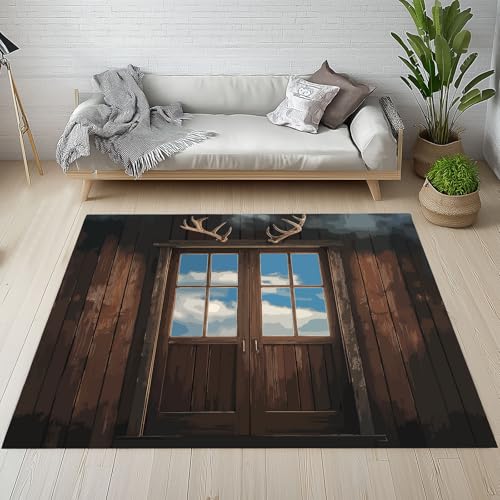 Dyjuaa Holztür Holz Textur Waschbarer Teppich 200x280 cm, Fenster Himmel Carpet Wohnzimmer Anti Rutsch Große Teppiche Schlafzimmer Weich Kurzflor Teppiche Matte Kinderteppich Dyjuaa Holztür Holz Textur Waschbarer Teppich 200x280 cm, Fenster Himmel Carpet Wohnzimmer Anti Rutsch Große Teppiche Schlafzimmer Weich Kurzflor Teppiche Matte Kinderteppich von Dyjuaa