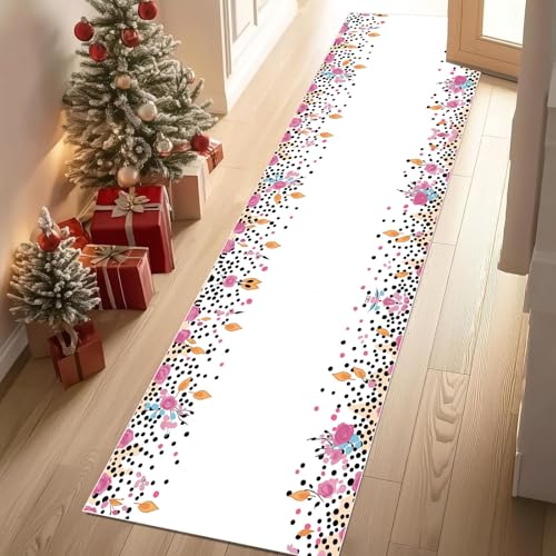 Dyjuaa Minimalistisch Punkte Waschbar Läufer Teppich Flur Pflanzen Blumen Küchen Teppichläufer 60x120 cm Kurzflor rutschfest Carpet für Fußmatte Schlafzimmer Bettvorleger Waschküche Dyjuaa Minimalistisch Punkte Waschbar Läufer Teppich Flur Pflanzen Blumen Küchen Teppichläufer 60x120 cm Kurzflor rutschfest Carpet für Fußmatte Schlafzimmer Bettvorleger Waschküche von Dyjuaa