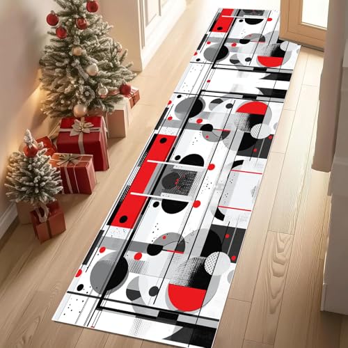 Dyjuaa Modern Abstrakt Geometrie Teppich Läufer 80x240 cm Küchenläufer Geometrisch Streifen rutschfest Waschbar Kurzflor Teppichläufer Bettumrandung Carpet für Flur, Küche, Eingang, Wohnzimmer Dyjuaa Modern Abstrakt Geometrie Teppich Läufer 80x240 cm Küchenläufer Geometrisch Streifen rutschfest Waschbar Kurzflor Teppichläufer Bettumrandung Carpet für Flur, Küche, Eingang, Wohnzimmer von Dyjuaa