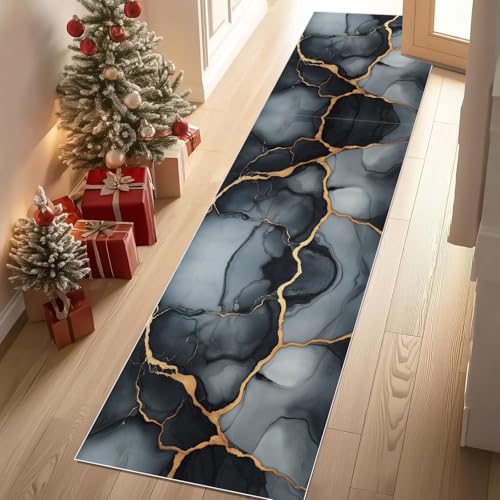 Dyjuaa Modern Abstrakt Marmoriert Waschbar Läufer Teppich Flur Gold Textur Küchen Teppichläufer 60x120 cm Kurzflor rutschfest Carpet für Fußmatte Schlafzimmer Bettvorleger Waschküche Dyjuaa Modern Abstrakt Marmoriert Waschbar Läufer Teppich Flur Gold Textur Küchen Teppichläufer 60x120 cm Kurzflor rutschfest Carpet für Fußmatte Schlafzimmer Bettvorleger Waschküche von Dyjuaa