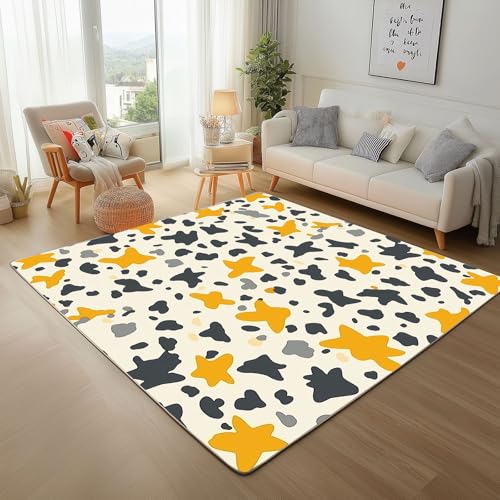 Dyjuaa Unregelmäßige Form Teppich 160x230 cm, Moderne Abstraktion Carpet Waschbar rutschfest Kurzflor, Teppiche Weich für Schlafzimmer, Wohnzimmer, Esszimmer, Kinderzimmer Dyjuaa Unregelmäßige Form Teppich 160x230 cm, Moderne Abstraktion Carpet Waschbar rutschfest Kurzflor, Teppiche Weich für Schlafzimmer, Wohnzimmer, Esszimmer, Kinderzimmer von Dyjuaa
