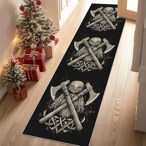 Dyjuaa Wikinger Gott Odin Teppich Läufer Flur 80x300 cm Tomahawk Axt Weich Küchenteppich rutschfest Waschbar, Lang Flur Teppiche für Entryway Waschküche Schlafzimmer Wohnzimmer Dyjuaa Wikinger Gott Odin Teppich Läufer Flur 80x300 cm Tomahawk Axt Weich Küchenteppich rutschfest Waschbar, Lang Flur Teppiche für Entryway Waschküche Schlafzimmer Wohnzimmer von Dyjuaa