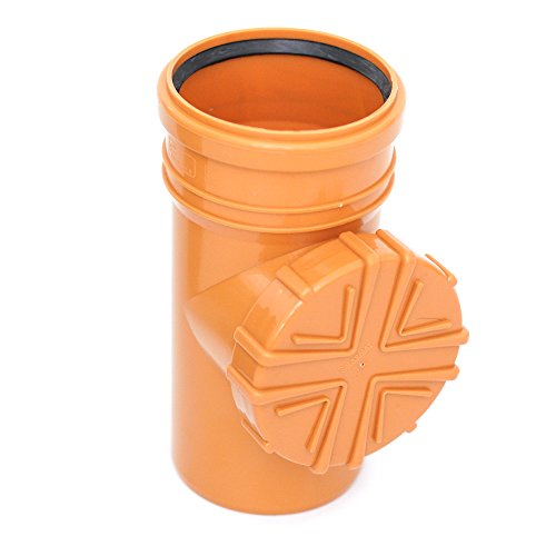 Regenrohrfilter Fallrohrfilter mit Laubfang für KG/HT Rohr DN100 Ø110 (ORANGE) von Dyka / Karmat