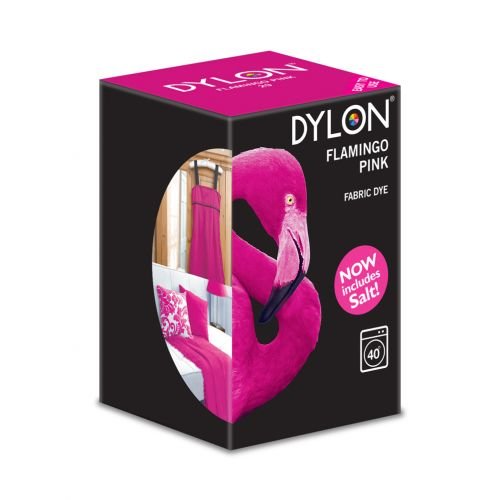 Dylon Textilfarbe, für Waschmaschine, 350 g, Salz enthalten, Flamingo Pink rose von Dylon