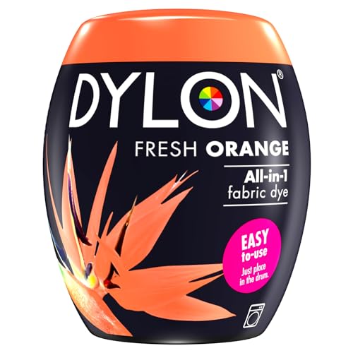 Dylon Textilfarbe, für Waschmaschine, 350 g, Salz enthalten,Orange (Fresh Orange) Orange von Dylon