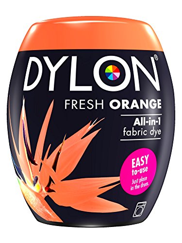 Dylon Textilfarbe, für Waschmaschine, 350 g, Salz enthalten,Orange (Fresh Orange) Orange von Dylon