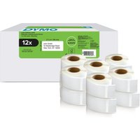 DYMO® Original Etikett für LabelWriter™, Vorteilspack, Rücksendung - weiss - permanent haftend, 12 x 500 Etiketten von Dymo