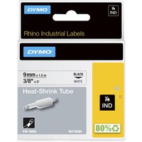 DYMO® Original IND-Heißschrumpfschlauch für Rhino, Polyolefin - schwarz auf weiss von Dymo