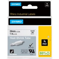 DYMO® Original IND-Heißschrumpfschlauch für Rhino 6000+, Polyolefin - schwarz auf weiss von Dymo