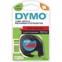 DYMO® Original Schriftband für LetraTag, Plastik - schwarz auf rot von Dymo
