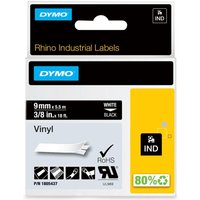 DYMO® Original IND-Schriftband für Rhino, farbiges Vinyl - weiss auf schwarz von Dymo