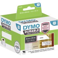 DYMO 2112285 Etiketten Rolle 89 x 25mm Polypropylen-Folie Weiß 700 St. Permanent haftend Universal- von Dymo