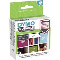 DYMO 2112283 Etiketten Rolle 54 x 25mm Polypropylen-Folie Weiß 160 St. Permanent haftend Universal- von Dymo