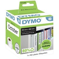 DYMO Etiketten Rolle 99019 S0722480 59 x 190mm Papier Weiß 110 St. Permanent haftend Ordner-Etikett von Dymo