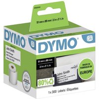 DYMO Etiketten Rolle S0929100 S0929100 89 x 51mm Papier Weiß 300 St. Nicht klebend Terminkarten, Vi von Dymo