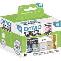DYMO 2112286 Etiketten Rolle 25 x 25mm Polypropylen-Folie Weiß 1700 St. Permanent haftend Universal von Dymo