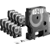 DYMO Schriftband 10er Set Kombi-Pack D1 2093096 Bandfarbe: Weiß Schriftfarbe:Schwarz 9mm 7m von Dymo