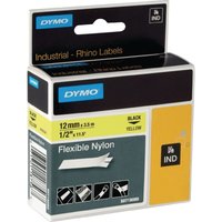 Schriftband Band-B.12mm Band-L.3,5m flexibles Nylonband schwarz auf weiß von Dymo