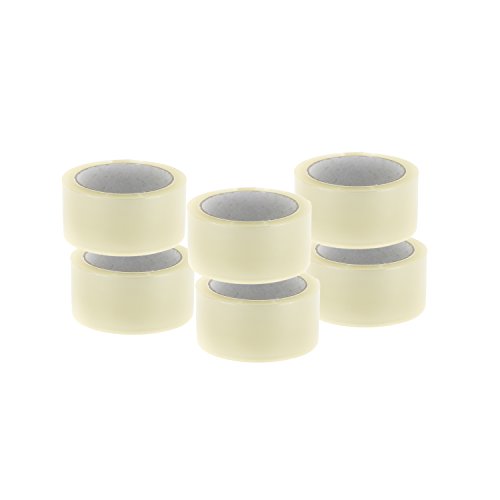 6x Rollen Klebeband leise abrollend 66m lang x 48mm Packband Paketband Transparent LOW NOISE Premium Qualität von DynaSun