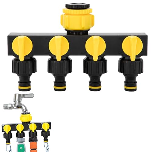 Dynaeuty 4-Wege-Verteiler, AnschlussmöGlichkeit FüR Bis Zu 4 GeräTe An Den Wasserhahn, Wasserdurchfluss Regulier- Und Absperrbar, Gelb Dynaeuty 4-Wege-Verteiler, AnschlussmöGlichkeit FüR Bis Zu 4 GeräTe An Den Wasserhahn, Wasserdurchfluss Regulier- Und Absperrbar, Gelb von Dynaeuty