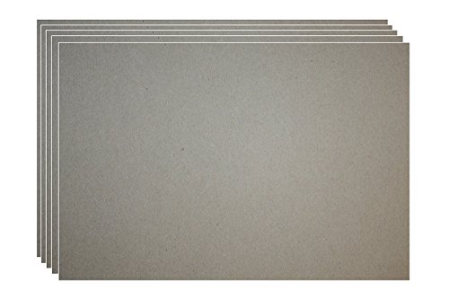 Dynamic24 100x Pappe Graukarton Graupappe 0,5mm Bastelpappe Buchbinderpappe von Dynamic24