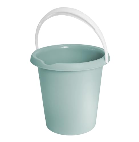 12 Liter Eimer mit Henkel Ausguss & Griffmulde aus Kunststoff grün Putzeimer Haushaltseimer Wassereimer Universaleimer Plastikeimer Ernteeimer Kübel Garteneimer Kunststoff-Eimer (12 Liter mit Ausguss) von Dynamic24
