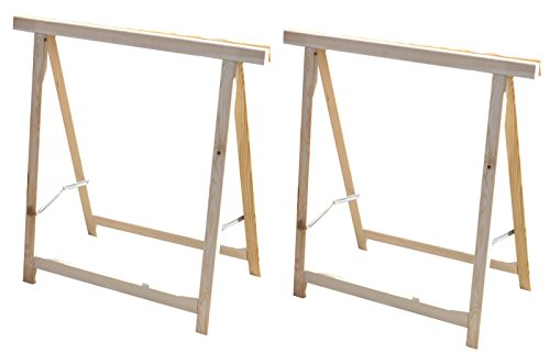 2x Holz Klappbock Unterstellbock Gerüstbock Stützbock Arbeitsbock Stützbalken (2x Klappbock) von Dynamic24