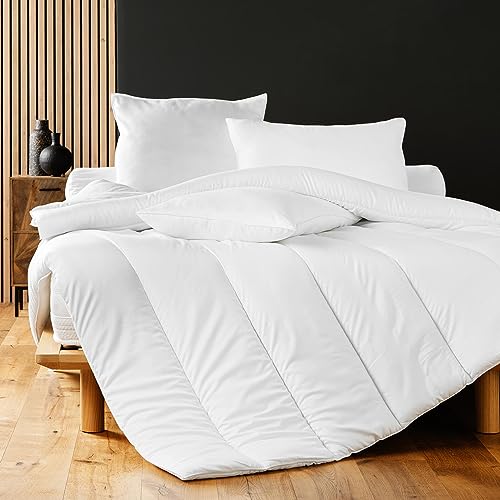 3tlg. Premium Bettenset 2 Personen Bettdecke 260x240cm 2x Kopfkissen 60x60cm Kissen Allergiker Steppbett Mikrofaser Ganzjahresdecke Decke Übergröße 4 Jahreszeiten Steppdecke super weich Schlafdecke von Dynamic24