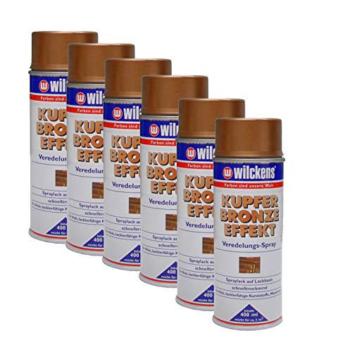 6x WILCKENS Kupferbronze Effekt Spray 400ml Lack Kupfer Bronze Sprühfarbe Farbe 6x WILCKENS Kupferbronze Effekt Spray 400ml Lack Kupfer Bronze Sprühfarbe Farbe von Dynamic24