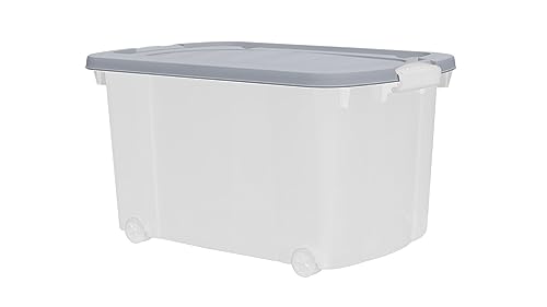 Aufbewahrungsbox 45L mit Deckel farbig Rollen Clipverschluss B60xT40xH32cm Kunststoffbox Stapelbox Spielzeugkiste Lager Box transparent stapelbar Stapelboxen für Kleidung Spielzeug Deko Aufbewahrung Aufbewahrungsbox 45L mit Deckel farbig Rollen Clipverschluss B60xT40xH32cm Kunststoffbox Stapelbox Spielzeugkiste Lager Box transparent stapelbar Stapelboxen für Kleidung Spielzeug Deko Aufbewahrung von Dynamic24