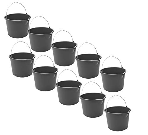 Baueimer Mörteleimer 12 Liter Ausgießer Eimer Kübel Putzeimer Wassereimer Maurereimer Set Kunststoff Zementeimer Garteneimer Kunststoff-Eimer Schwarz Baueimer Mörteleimer 12 Liter Ausgießer Eimer Kübel Putzeimer Wassereimer Maurereimer Set Kunststoff Zementeimer Garteneimer Kunststoff-Eimer Schwarz von Dynamic24