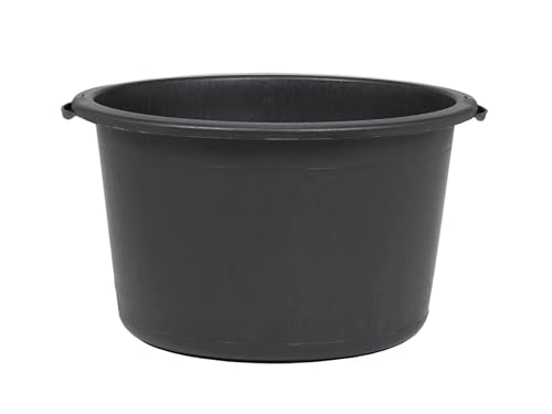 Baueimer Mörteleimer 40l Maurerbütt Eimer Putzeimer Wassereimer Maurereimer Kübel BAU Mörtel Putz Haushalt schwarz Kunststoff Futtereimer Stalleimer Stall (40 Liter, 1, Stück) von Dynamic24