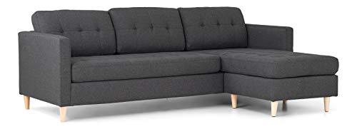 Dynamic24 Ecksofa Mars grau Stoffsofa Eckgarnitur Couchgarnitur Couch Sofa Wohnlandschaft von Dynamic24