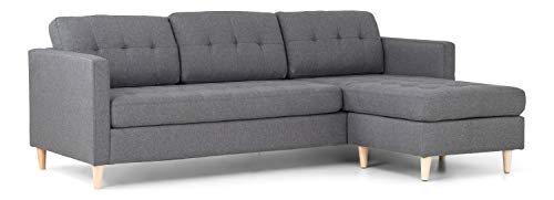 Dynamic24 Ecksofa Mars grau Stoffsofa Eckgarnitur Couchgarnitur Couch Sofa Wohnlandschaft von Dynamic24