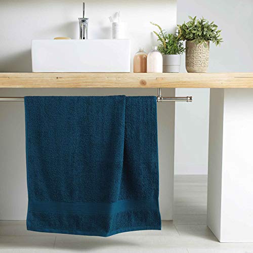 Dynamic24 Frottee Handtuch Gästetücher Handtücher Duschtücher Badetücher Waschhandschuhe 100% Baumwolle (Blau, Duschhandtuch 70x130cm) von Dynamic24