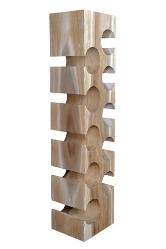 Dynamic24 Wand-Weinregal Mangoholz Flaschenregal Wandbar Weinflaschenhalter Flaschenhalter von Dynamic24