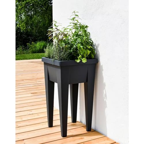 Hochbeet quadratisch 38xH68x38cm Kräuterbeet Treibhaus Pflanzkasten Pflanzenbeet Pflanzenkübel Gemüse Blumenkasten Garten Gemüsebeet Blumentopf von Dynamic24