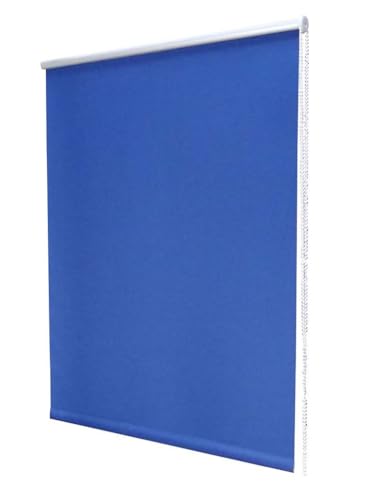 Klemmfix Verdunkelungsrollo 40cm Thermo Klemmrollo, stufenlos einstellbar bis 160cm Länge, Blickdicht, ohne Bohren (Blau) von Dynamic24