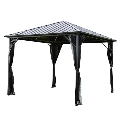 Metall Pavillon 298x298cm mit Metalldach Garten Terrassen Überdachung Sonnenschutz Partyzelt witterungsbeständig Metall Pavillon 298x298cm mit Metalldach Garten Terrassen Überdachung Sonnenschutz Partyzelt witterungsbeständig von Dynamic24