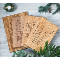 "Handgeschriebenes Rezept Schneidebrett, Jubiläum Oder Geburtstagsgeschenk, Personalisierte Familienandenken, Geburtstagsgeschenk Für Die Frau." von DynamicWorkshop