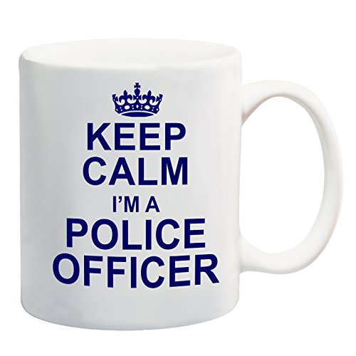 Tasse mit Aufschrift in englischer Sprache "Keep Calm I'm a Police Officer", Rot von Dynamite Gifts
