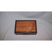 Nussbaum-Box Eingelegt Mit Kirsche Top 11'' X 7'' X4'' Handarbeit Andenken-Box Uhr Tee Kasten von DynamiteBoxes